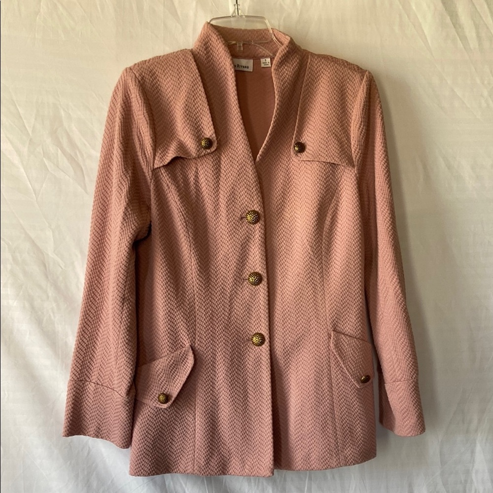💕💕💕 Joan Rivers Pink Blazer with Tailored Silhouette